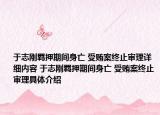 于志剛羈押期間身亡 受賄案終止審理詳細(xì)內(nèi)容 于志剛羈押期間身亡 受賄案終止審理具體介紹