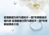 疫情數(shù)據(jù)為何與感知不一致?專家解讀詳細(xì)內(nèi)容 疫情數(shù)據(jù)為何與感知不一致?專家解讀具體介紹