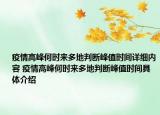 疫情高峰何時(shí)來多地判斷峰值時(shí)間詳細(xì)內(nèi)容 疫情高峰何時(shí)來多地判斷峰值時(shí)間具體介紹