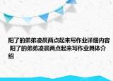 陽(yáng)了的弟弟凌晨?jī)牲c(diǎn)起來(lái)寫(xiě)作業(yè)詳細(xì)內(nèi)容 陽(yáng)了的弟弟凌晨?jī)牲c(diǎn)起來(lái)寫(xiě)作業(yè)具體介紹