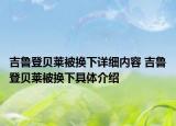 吉魯?shù)秦惾R被換下詳細(xì)內(nèi)容 吉魯?shù)秦惾R被換下具體介紹