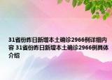 31省份昨日新增本土確診2966例詳細(xì)內(nèi)容 31省份昨日新增本土確診2966例具體介紹