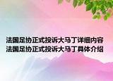 法國(guó)足協(xié)正式投訴大馬丁詳細(xì)內(nèi)容 法國(guó)足協(xié)正式投訴大馬丁具體介紹