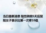 當(dāng)日最新消息 陽性轉(zhuǎn)陰5天后復(fù)陽女子表示比第一次疼10倍