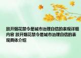 放開(kāi)煙花禁令是城市治理自信的表現(xiàn)詳細(xì)內(nèi)容 放開(kāi)煙花禁令是城市治理自信的表現(xiàn)具體介紹