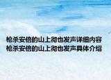 槍殺安倍的山上徹也發(fā)聲詳細(xì)內(nèi)容 槍殺安倍的山上徹也發(fā)聲具體介紹