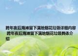 跨年夜后海灘留下滿地?zé)熁ɡ敿殐?nèi)容 跨年夜后海灘留下滿地?zé)熁ɡ唧w介紹