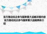 官方推動(dòng)民企參與國(guó)家重大戰(zhàn)略詳細(xì)內(nèi)容 官方推動(dòng)民企參與國(guó)家重大戰(zhàn)略具體介紹