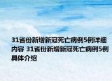 31省份新增新冠死亡病例5例詳細內(nèi)容 31省份新增新冠死亡病例5例具體介紹