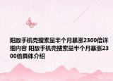 陽敵手機殼搜索量半個月暴漲2300倍詳細內(nèi)容 陽敵手機殼搜索量半個月暴漲2300倍具體介紹