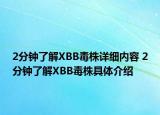 2分鐘了解XBB毒株詳細(xì)內(nèi)容 2分鐘了解XBB毒株具體介紹