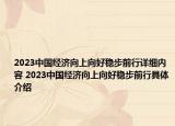 2023中國經(jīng)濟向上向好穩(wěn)步前行詳細內(nèi)容 2023中國經(jīng)濟向上向好穩(wěn)步前行具體介紹