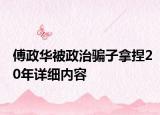 傅政華被政治騙子拿捏20年詳細(xì)內(nèi)容