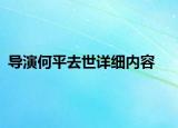 導(dǎo)演何平去世詳細(xì)內(nèi)容