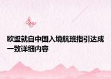 歐盟就自中國(guó)入境航班指引達(dá)成一致詳細(xì)內(nèi)容