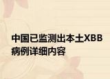 中國已監(jiān)測出本土XBB病例詳細(xì)內(nèi)容