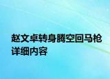 趙文卓轉(zhuǎn)身騰空回馬槍詳細(xì)內(nèi)容