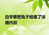 白宇要把兔子搖暈了詳細(xì)內(nèi)容