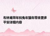 布林肯拜年祝兔年貓年帶來更多平安詳細(xì)內(nèi)容