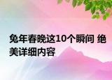 兔年春晚這10個瞬間 絕美詳細內(nèi)容