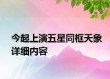 今起上演五星同框天象詳細(xì)內(nèi)容