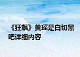 《狂飆》黃瑤是白切黑吧詳細內容