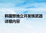韓國想獨立開發(fā)核武器詳細內(nèi)容