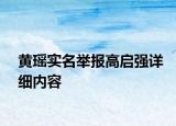 黃瑤實(shí)名舉報(bào)高啟強(qiáng)詳細(xì)內(nèi)容