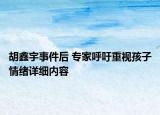 胡鑫宇事件后 專家呼吁重視孩子情緒詳細(xì)內(nèi)容