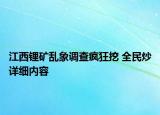 江西鋰礦亂象調(diào)查瘋狂挖 全民炒詳細(xì)內(nèi)容