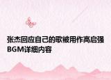 張杰回應(yīng)自己的歌被用作高啟強(qiáng)BGM詳細(xì)內(nèi)容