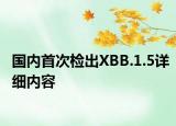 國內(nèi)首次檢出XBB.1.5詳細內(nèi)容
