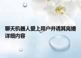 聊天機(jī)器人愛上用戶并誘其離婚詳細(xì)內(nèi)容