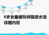 6歲女童被玩伴踹進(jìn)水池詳細(xì)內(nèi)容