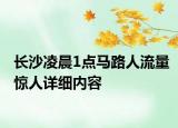 長沙凌晨1點(diǎn)馬路人流量驚人詳細(xì)內(nèi)容