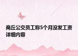 商丘公交員工稱5個(gè)月沒(méi)發(fā)工資詳細(xì)內(nèi)容