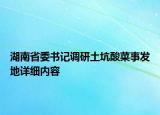 湖南省委書記調(diào)研土坑酸菜事發(fā)地詳細(xì)內(nèi)容