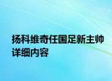 揚科維奇任國足新主帥詳細內(nèi)容