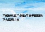 王毅談烏克蘭危機(jī):不能無限期拖下去詳細(xì)內(nèi)容