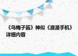 《烏梅子醬》神似《浪漫手機(jī)》詳細(xì)內(nèi)容