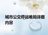 城市公交停運難局詳細內(nèi)容