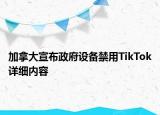加拿大宣布政府設(shè)備禁用TikTok詳細內(nèi)容