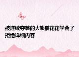 被連續(xù)奪筍的大熊貓花花學(xué)會了拒絕詳細(xì)內(nèi)容