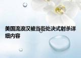 美國(guó)流浪漢被當(dāng)街處決式射殺詳細(xì)內(nèi)容