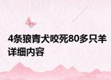 4條狼青犬咬死80多只羊詳細(xì)內(nèi)容