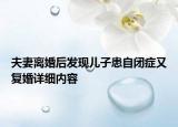 夫妻離婚后發(fā)現(xiàn)兒子患自閉癥又復(fù)婚詳細(xì)內(nèi)容