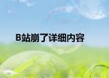 B站崩了詳細(xì)內(nèi)容