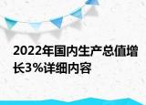 2022年國(guó)內(nèi)生產(chǎn)總值增長(zhǎng)3%詳細(xì)內(nèi)容