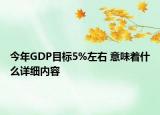 今年GDP目標(biāo)5%左右 意味著什么詳細(xì)內(nèi)容