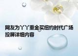 網(wǎng)友為丫丫重金買紐約時代廣場投屏詳細(xì)內(nèi)容